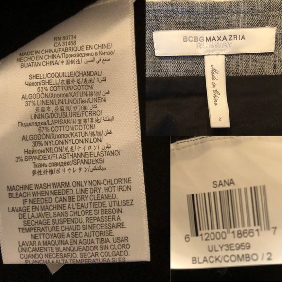 BCBG MaxAzria Pencil Skirt With Asymmetrical Front Zipper, Size US 2 - Picture 8 of 11